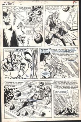 1969 NICK FURY AGENT OF SHIELD #8 PG 19 COMIC ORIGINAL ART FRANK SPRINGER