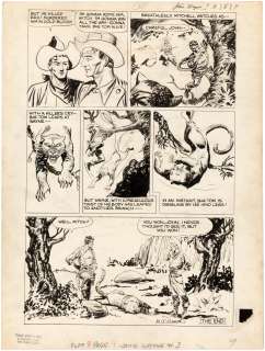 "JOHN WAYNE ADVENTURE COMICS" #3 COMIC BOOK PAGE ORIGINAL ART BY AL WILLIAMSON. | Hake’s