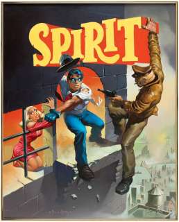 THE SPIRIT #10 FRAMED COVER ORIGINAL ART BY KEN KELLY. | Hake’s