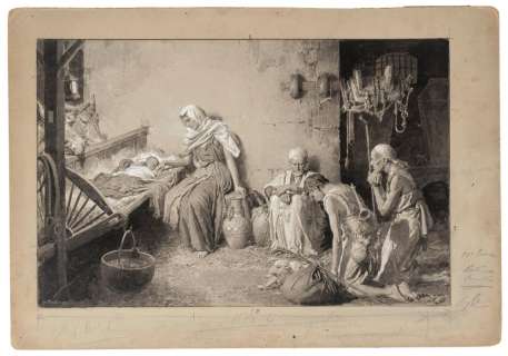 Fortunino Matania (Napoli 1881-Londra 1963) - The First Noel, 1932 | Finarte