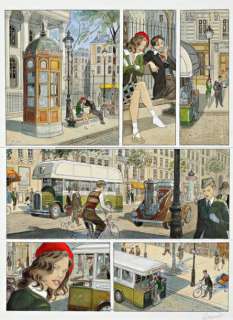 Gibrat | Le vol du corbeau Encre de Chine et aquarelle pour la jolie planche | Millon