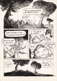 PEDROSA (né en 1972) - Lot 217 - Trois ombres Technique mixte sur papier pour la planche...