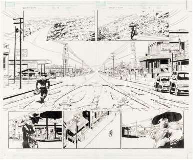 WOLVERINE VOL. 2 ANNUAL #2 COMIC BOOK TWO-PAGE SPREAD ORIGINAL ART BY MIKE DEODATO JR. | Hake’s
