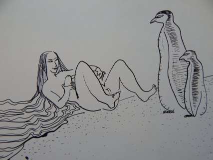 Brugman, Gideon (Milton Davis)  - Originele, erotische tekening - Strange Birds | Catawiki