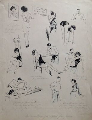 René Giffey | Giffey René Pin up Sexy erotique , La Culture Physique , Top ...Belle Planche originale illustration pour ? Année 20 ou 30 | 2DGalleries