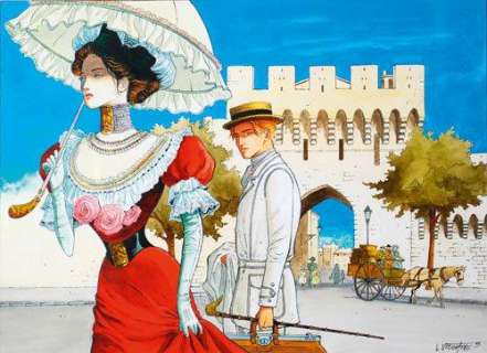 Vicomte - SASMIRA Superbe illustration à l‘encre de Chine, signée en bas