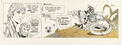 STAR WARS DAILY STRIP #12 ORIGINAL ART BY AL WILLIAMSON. | Hake’s