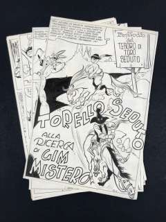 Liliana Fantoni - Storia completa 13x tav. orig. "Torello Seduto" - Page volante - EO - (1950) | Catawiki