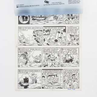 ORIGINELE TEKENPLAAT UIT HET SUSKE EN WISKE-VERHAAL DE KLEPPENDE KLIPPER. PLAAT 16 BESTAANDE UIT 4 S | Bernaerts