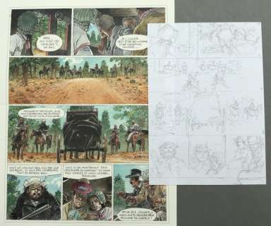 Hermann - Planche de crayonnés (p.2) - DukeÂ Tome 2: Â«Â Celui qui TueÂ Â» - (2018) | Catawiki