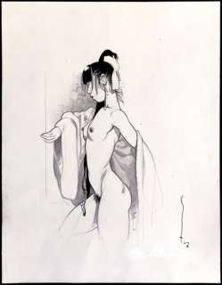 Michetz, Marc - Dessin original - La Jeune Femme dénudée (2007) | Catawiki