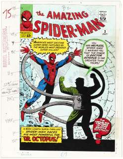 AMAZING SPIDER-MAN #3 COVER AND PAGES COLOR GUIDES FOR MARVEL MASTERWORKS (ANDY YANCHUS COLORIST). | Hake’s