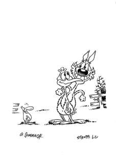 Lupo Alberto - Sommacal/Stroppi - original illustr. - Page volante (2018) | Catawiki