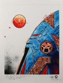 Philippe Druillet... | Philippe DRUILLET (Né en 1944) Profil d’homme bleu Technique... | misc / divers