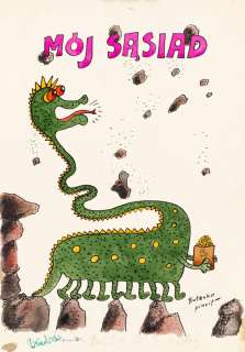 Bohdan Butenko (1931 - 2019) | Bohdan Butenko | Mój sąsiad - ilustracja do czasopisma "Płomyczek" | Desa Unicum