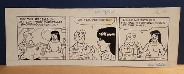 ARCHIE Comic Strip Original Art 1-1-1992 DAN DECARLO Archie & Veronica | eBay US (Buy It Now)