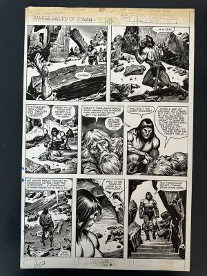 John Buscema (Crayonné), Ernie Chan (Encrage) | John Buscema - Savage SWORD OF CONAN #72 original page 27 Marvel Comics 1982 | 2DGalleries