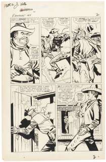 RAWHIDE KID #41 PARTIAL COVER STORY ORIGINAL ART BY JACK KELLER.