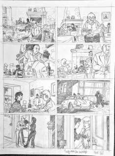 Van Linthout , Georges - Planche originale au crayon (26) - Brian Bones " Facel Vega" | Galerie des bulles