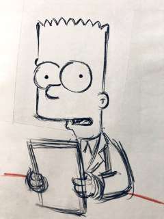 The Simpsons - BART - Original Animation Drawing by Matt Groening EP21/S09 - EO - (1997) | Catawiki