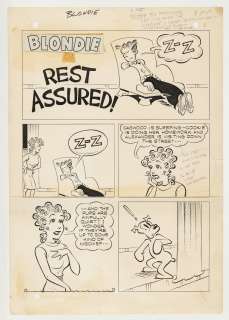 CHIC YOUNG’S BLONDIE #177 ORIGINAL ART TITLE PAGE. | Hake’s