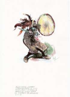 Follet | Illustration Ã  la gouache représentant un chaman… | Banque Dessinée