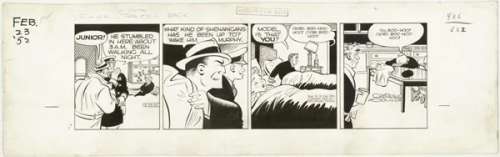 65: Gould Dick Tracy daily 2/23/52 original comic art | Russ Cochran