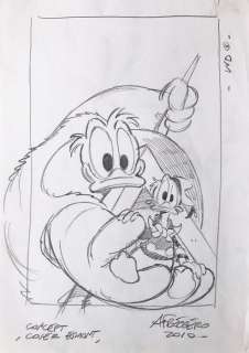 Donald Duck - Freccero - Illustrazione originale - â€œConcept cover Egmontâ€ - 2010 - Page volante | Catawiki