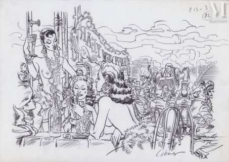 Cabanes, La Princesse Du Sang, Case. | Cabanes, La Princesse du sang, illustration à la mine de plomb pour… | Millon