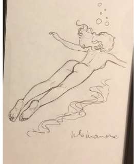 Milo Manara - Dessin original pour le portfolio "Lega Ambiente" - Page volante (2000) | Catawiki