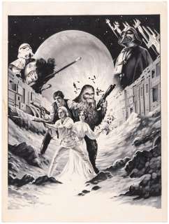 ROCKET’S BLAST COMICOLLECTOR #139 COMIC MAGAZINE STAR WARS PAGE ORIGINAL ART BY STEVEN FABIAN. | Hake’s