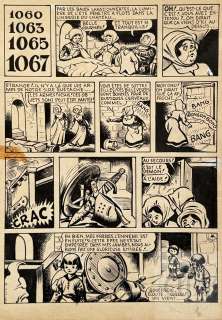 Sirius/Godefroid de Bouillon. Planche Originale N°4 de L’album Illustrant L’enfance de Godefroid. Encre de Chine Signé Vers 1945. La 1E Publication À Eu Lieu Dans Le Journal de Spirou. Rare. Tbe+. 22 X 32 Cm |  | Dagoty