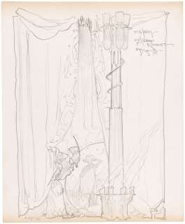 AN ARABIAN ROMANCE PENCIL PRELIMINARY ORIGINAL ART PAGE BY MICHAEL KALUTA. | Hake’s