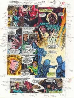 John Kalisz, Steve Epting, Tom Palmer - Avengers #374 P.20 / 27 Color Guide Art - Thena, Captain America, Black Widow, Giant-Man, Sprite, Thena, Thunderstrike, And Ute the Watcher - 1994