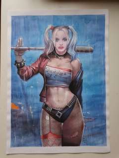Heijink, John - Originele tekening in kleur - Harley Quinn - (2019) | Catawiki