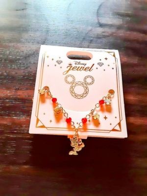 Disney Mickey Mouse Red Gold Beaded Charm Casual Bracelet New Unused | eBay Europe (Buy It Now)