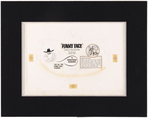 PILLSBURY "FUNNY FACE" - ROOTIN’-TOOTIN’ RASPBERRY 1964 PREMIUM MASK PRODUCTION ORIGINAL ART. | Hake’s
