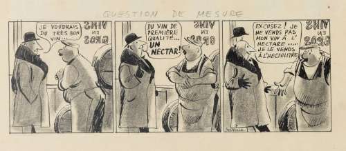 Beuville Georges ─ Jean Trubert | 6 dessins parus dans le journal de Tintin, dont 2 de Beuville et 4 de Trubert. | Sotheby’s