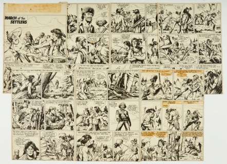 Davy Crockett No 46 (1959) original 7 page complete story artwork… | Comic Book Auctions ltd