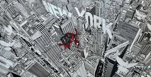 Jimbo Salgado - NYC Spider-Man 3 Page Spread Illustration