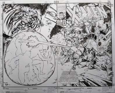 Geof Isherwood - X-Men: The Coming of Triplikill #1 Wraparound Cover 15x20 1994