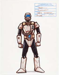 Winnick, Gary | Koronis Rift (Tanx) Telesuit Video Game Concept Drawing Signed by Gary Winnick (Lucasfilm, 1984). ... | Heritage