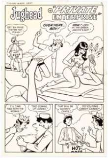 Harry Lucey and Chic Stone - Jughead #220 Complete 5-Page Story "Private Enterprise" Original Art (Archie, 1973).