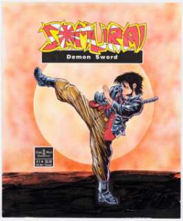 Barry Blair - Samurai: Demon Sword Cover Painting Original Art (Night Wynd Enterprises, 1993).