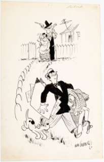 Rube Goldberg -Self Portrait Illustration Original Art (undated).... | Heritage