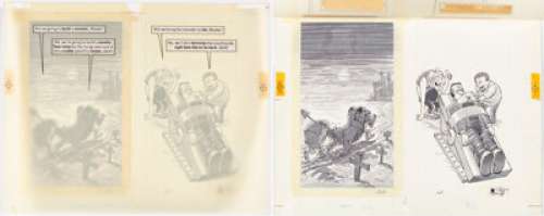 Al Jaffee | MAD’s Still More Snappy Answers to Stupid Questions Complete 8-Page "Frankenstein" Story Original Art Gr... (Total: 4 Original Art) | Heritage