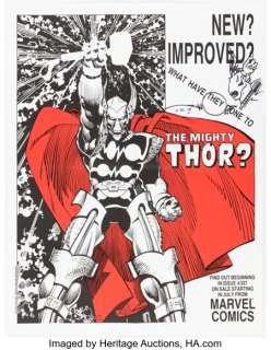 Simonson, Walt - Walt Simonson - Beta Ray Bill Sketch Original Art on a Thor Promo Poster (Marvel, 2015)....