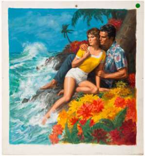 Pollen, Samson | Samson Pollen A Candlelight Romance #640 "Paradise Isle" Paperback Cover Original Art (Dell, 1981).... | Heritage