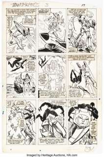 Springer, Frank - Frank Springer, Kim DeMulder, and Mike Esposito The Transformers #3 Story Page 14 Black Costume Spider-Man Origina...