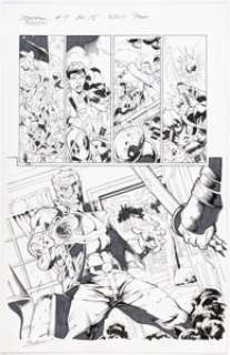 Bagley, Mark - Mark Bagley and Roberto Poggi Deadpool: Assassin #4 Story Page 15 Original Art (Marvel, 2018)....